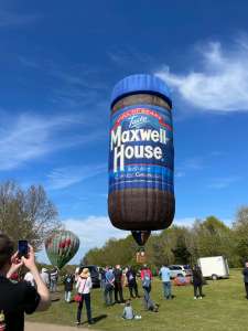 G-BVBJ hot air balloon, a Thunder AND Colt Colt Flying Coffee JAR, added to the archive 14 September 2026. Photograph by Cera168_