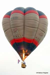 G-BVDX hot air balloon, a Cameron V-90, added to the archive 7 September 2026. Photograph by Balloon Spotters Archive