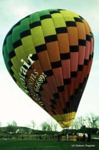 G-BVFY hot air balloon, a Thunder AND Colt Colt 210A, added to the archive 7 September 2026. Photograph by Balloon Spotters Archive