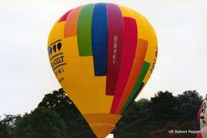 G-BVKY hot air balloon, a Thunder AND Colt Colt 69A, added to the archive 7 September 2026. Photograph by Graham Duke