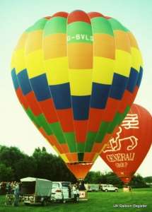 G-BVLS hot air balloon, a Thunder AX8-90 S2, added to the archive 7 September 2026. Photograph by Balloon Spotters Archive