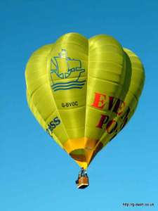 G-BVOC hot air balloon, a Cameron V-90, added to the archive 7 September 2026. Photograph by Balloon Spotters Archive