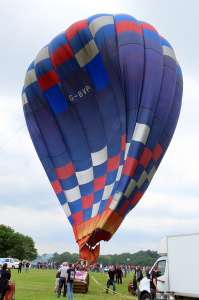 G-BVPA hot air balloon, a Thunder AX8-105 S2, added to the archive 7 September 2026. Photograph by G Bann