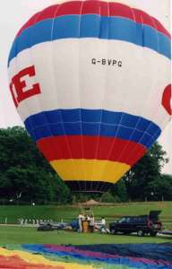 G-BVPG hot air balloon, added to the archive 27 August 2026. Photograph by Mel Kirby