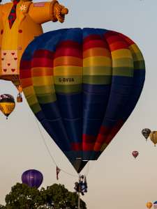 G-BVUA hot air balloon, a Cameron O-105