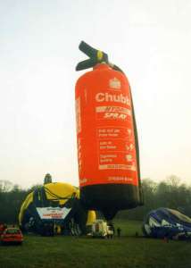G-BVYJ hot air balloon, a Cameron FIRE-90. Photograph by Balloon Spotters Archive