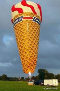 G-BWBE hot air balloon, added to the archive 27 August 2026. Photograph by Team For Old Balloons" on Facebook