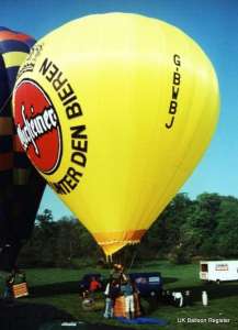 G-BWBJ hot air balloon, a Cameron Balloons Colt 21A, added to the archive 7 September 2026. Photograph by Mel Kirby