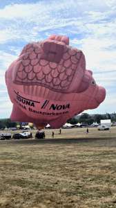 Piggy Bank hot air balloon G-BWBV, a Thunder AND Colt Colt Piggy Bank (pig, banking). Photograph by Dave