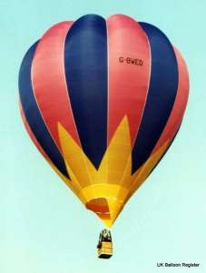 G-BWED hot air balloon, a Thunder AX7-77, added to the archive 7 September 2026. Photograph by Mel Kirby