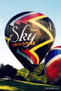 G-BWHM hot air balloon, a SKY 140-24. Photograph by Mike Clarke