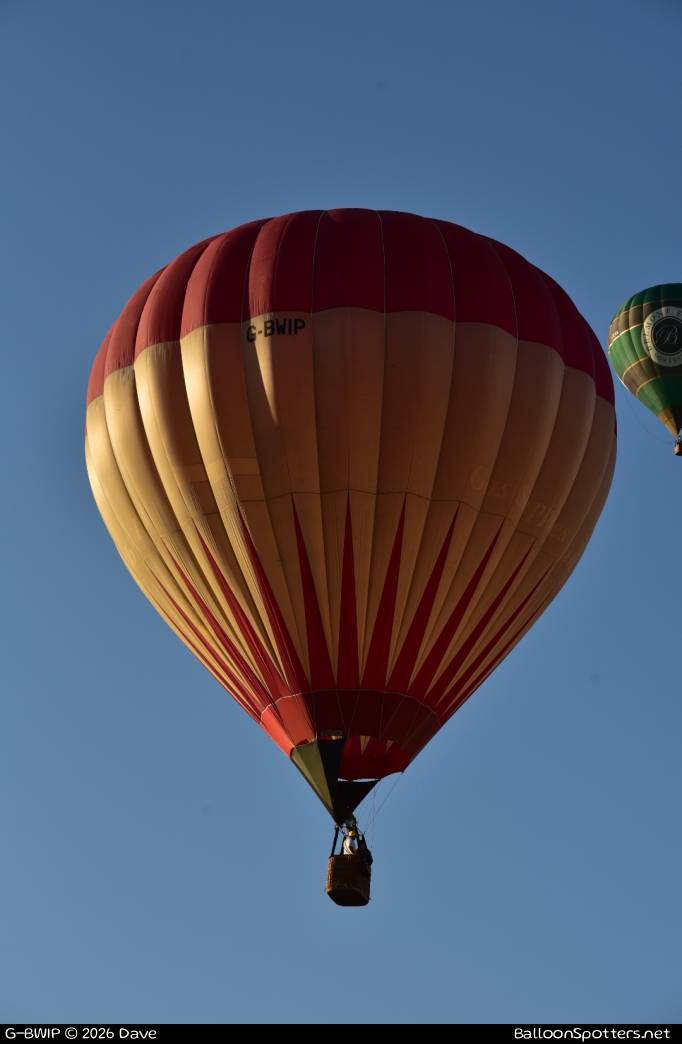 G-BWIP hot air balloon, a Cameron N-90