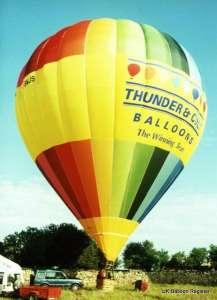 G-BWJS hot air balloon, a Cameron Balloons Colt 120A. Photograph by Mel Kirby