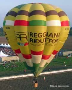 G-BWLN hot air balloon, a Cameron O-84. Photograph by Slowfly.it