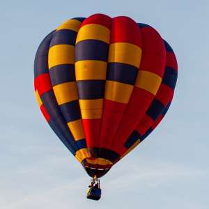 G-BWMH hot air balloon, a Lindstrand Balloons LBL 77B, seen at Leigh Woods, North Somerset, United Kingdom on 8 August 2014. Photograph by Dave