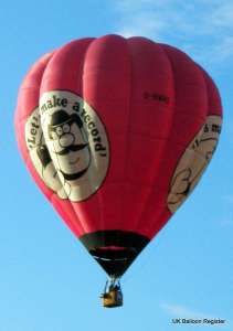 G-BWNS hot air balloon, a Cameron O-90. Photograph by Peter Lickorish
