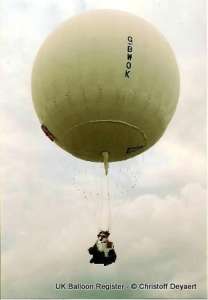 G-BWOK hot air balloon, a Lindstrand Balloons LBL 105G. Photograph by Christoff Deyaert
