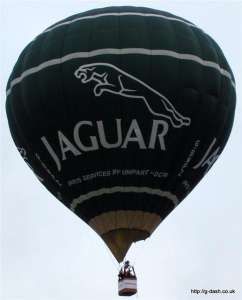 Jaguar hot air balloon G-BWPZ, a Cameron N-105, added to the archive 7 September 2026. Photograph by JEM Ballooning