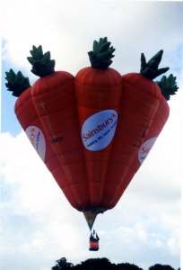 G-BWSP hot air balloon, a Cameron CARROTS-80. Photograph by Balloon Spotters Archive