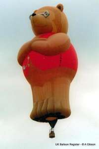 G-BWTF hot air balloon, a Lindstrand Balloons LBL Bear. Photograph by A Gibson