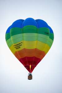G-BWTJ hot air balloon, a Cameron V-77, seen at Arrow, Warwickshire, United Kingdom on 31 May 2025. Photograph by Dave