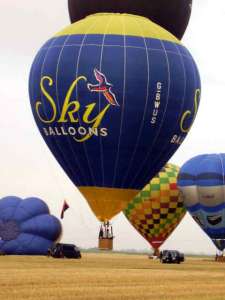 G-BWUS hot air balloon, a SKY 65-24. Photograph by Paul Coman