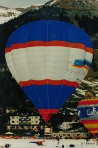 G-BWUY hot air balloon, a Cameron Balloons Thunder AX10-180. Photograph by A Gibson