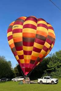 G-BWVU hot air balloon, a Cameron O-90, added to the archive 7 September 2026. Photograph by Jay Holmes