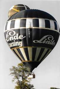 G-BWYV hot air balloon, a Lindstrand Balloons LBL 210A. Photograph by A Gibson