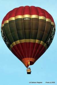 G-BWZJ hot air balloon, a Cameron A-250. Photograph by Balloon Spotters Archive