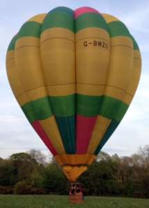 G-BWZU hot air balloon, a Lindstrand Balloons LBL 90B. Photograph by George Garcia