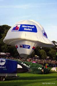 G-BXAP hot air balloon, a Cameron Hard HAT-90. Photograph by Mike Clarke