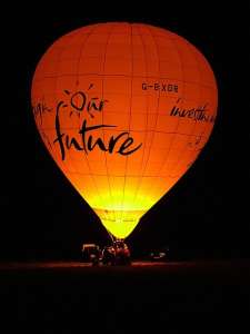G-BXDR hot air balloon, a Lindstrand Balloons LBL 77A. Photograph by Balloon Spotters Archive