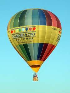 G-BXFN hot air balloon, a Cameron Balloons Colt 77A. Photograph by Balloon Spotters Archive
