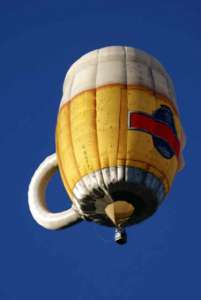 G-BXFY hot air balloon, a Cameron BIERKRUG-90. Photograph by Richard Gahan