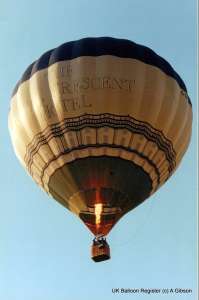 G-BXGC hot air balloon, a Cameron N-105. Photograph by A Gibson