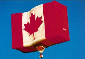 G-BXGN hot air balloon, a Cameron Waving FLAG-90. Photograph by Balloon Spotters Archive