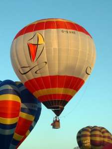 G-BXHE hot air balloon, a Lindstrand Balloons LBL 105A. Photograph by Balloon Spotters Archive