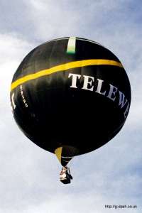 G-BXHO hot air balloon, a Lindstrand Balloons LBL Telewest Sphere. Photograph by Mike Clarke