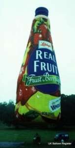 G-BXJL hot air balloon, a Cameron Real FRUIT-90. Photograph by Cameron Balloons