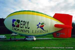 G-BXKU hot air balloon, a Cameron Balloons Colt AS-120 Mkii. Photograph by Ballooning Pictures