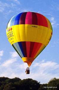 G-BXLD hot air balloon, a Cameron Balloons Colt 120A. Photograph by Mike Clarke
