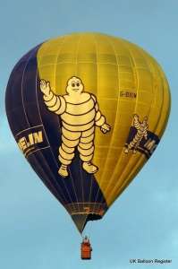 G-BXOW hot air balloon, a Cameron Balloons Colt 105A. Photograph by Kevin Boon