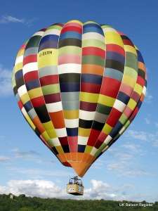G-BXRM hot air balloon, a Cameron A-210. Photograph by Mel Kirby