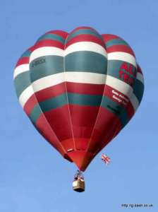G-BXSX hot air balloon, a Cameron V-77. Photograph by Balloon Spotters Archive