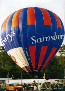 G-BXTG hot air balloon, a Cameron N-42. Photograph by A Gibson