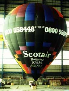 G-BXUE hot air balloon, a SKY 240-24. Photograph by Mel Kirby
