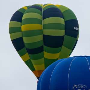 G-BXUU hot air balloon, a Cameron V-65, seen at Arrow, Warwickshire, United Kingdom on 31 May 2025. Photograph by Dave