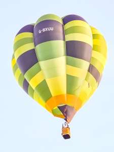 G-BXUU hot air balloon, a Cameron V-65, seen at Arrow, Warwickshire, United Kingdom on 29 May 2026. Photograph by Dave