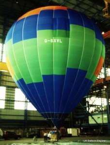 G-BXVL hot air balloon, a SKY 180-24. Photograph by Mel Kirby
